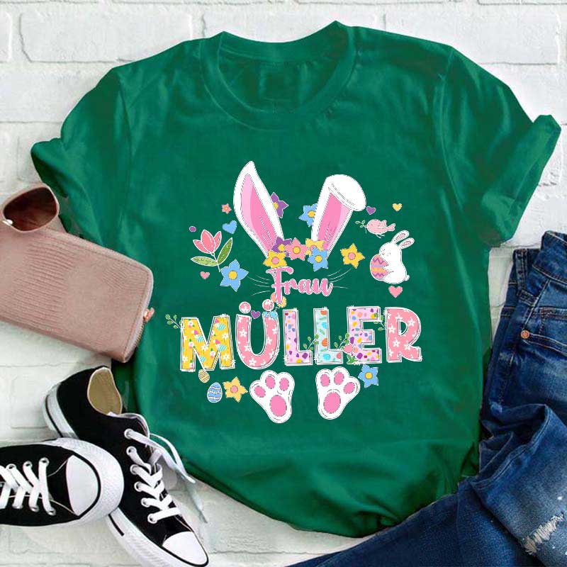 Personalisiert Ostern Name Lehrer T-Shirt