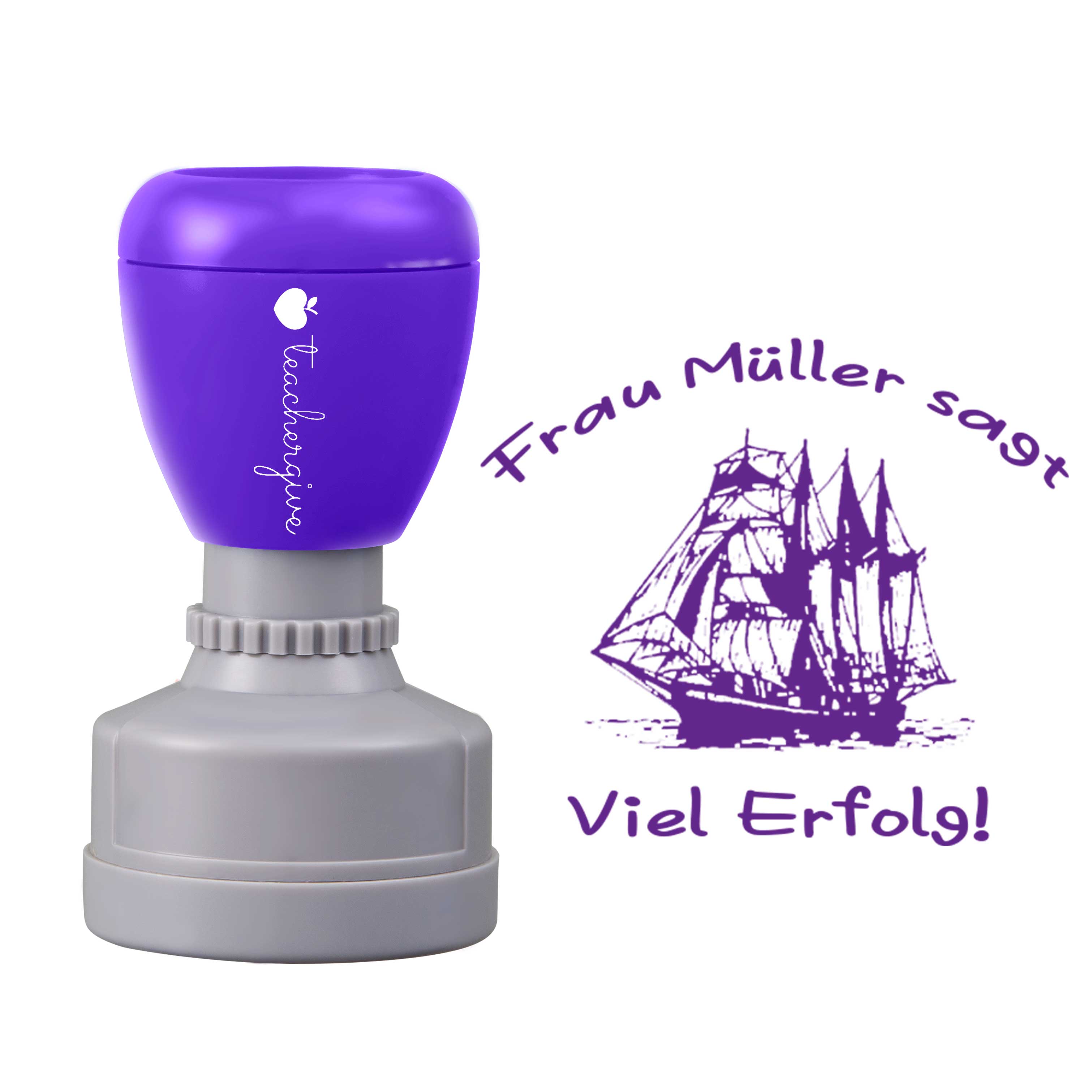 Personalisiert Name Sagt Viel Erfolg Lehrer Stempel