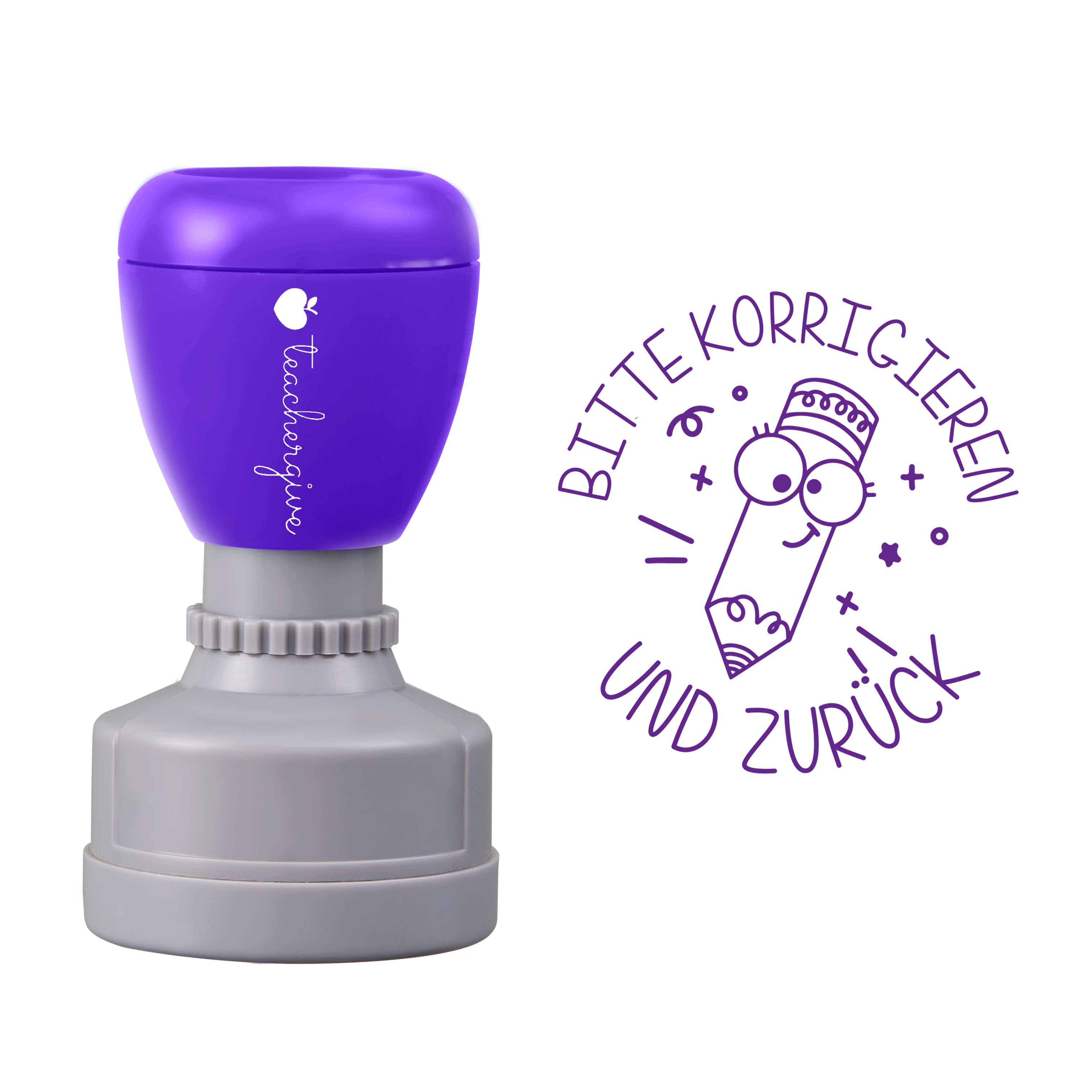 Bitte Korrigieren Und Zurück Lehrer Stempel