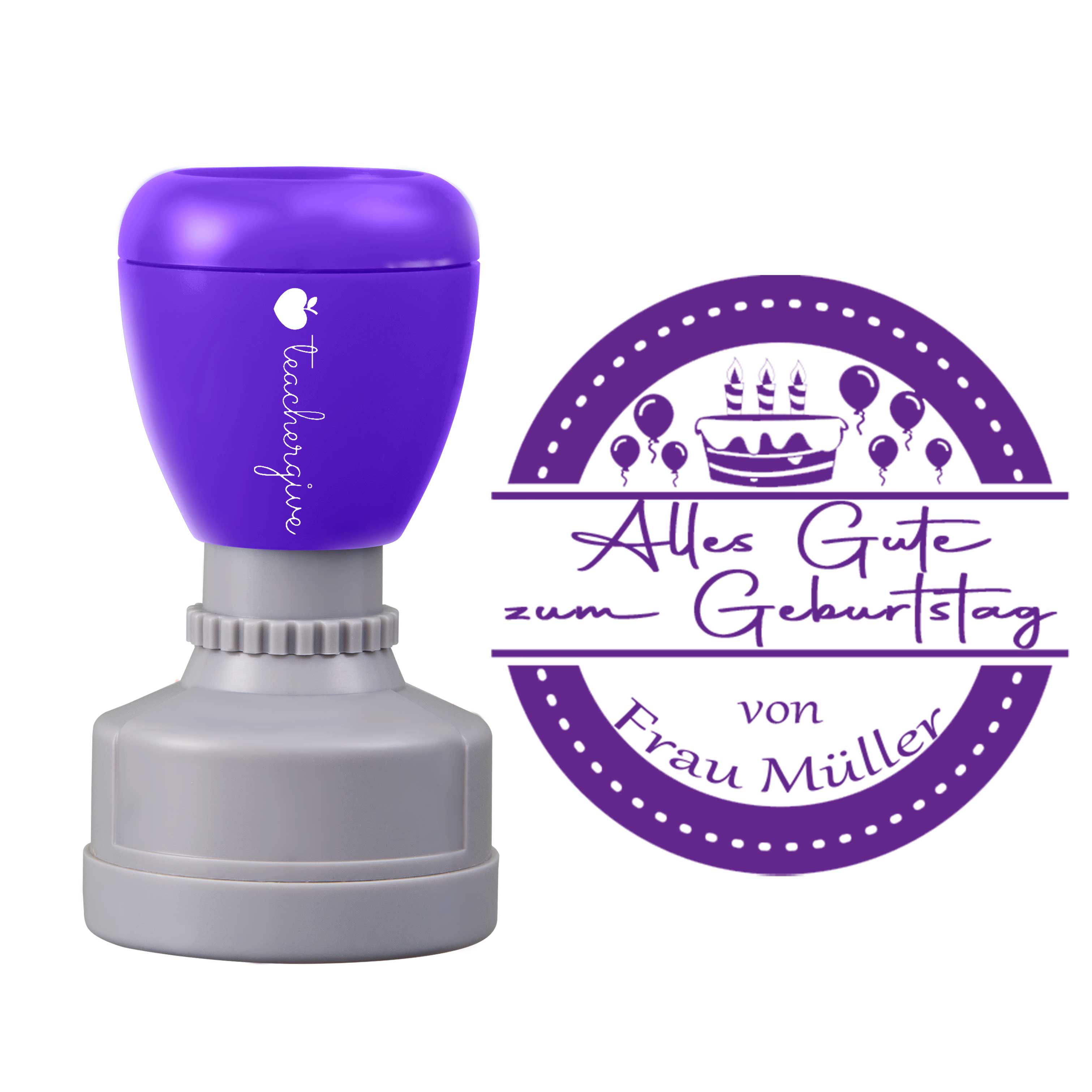 Personalisiert Alles Gute zum Geburtstag Lehrer Stempel