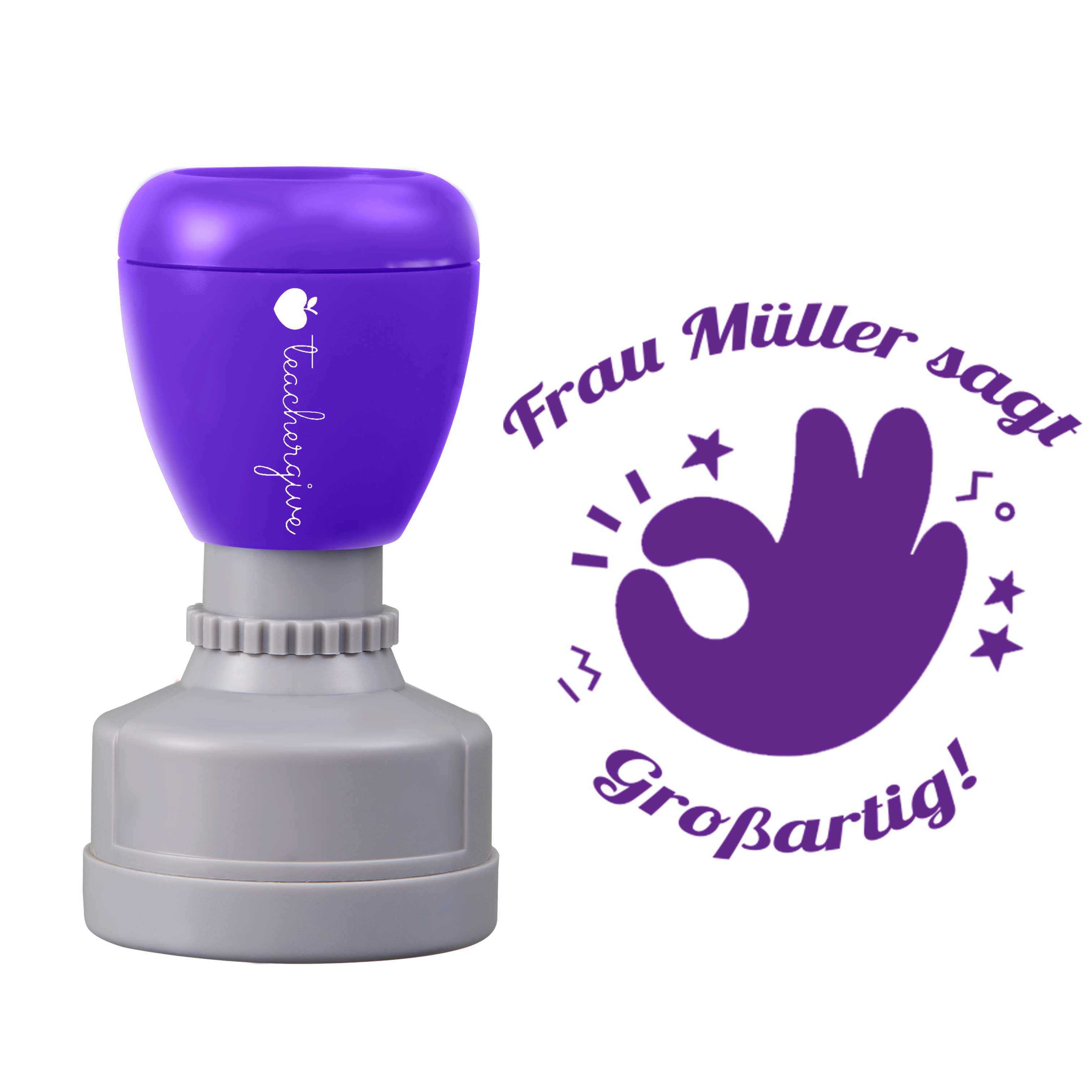 Personalisiert Name Sagt Großartig Lehrer Stempel