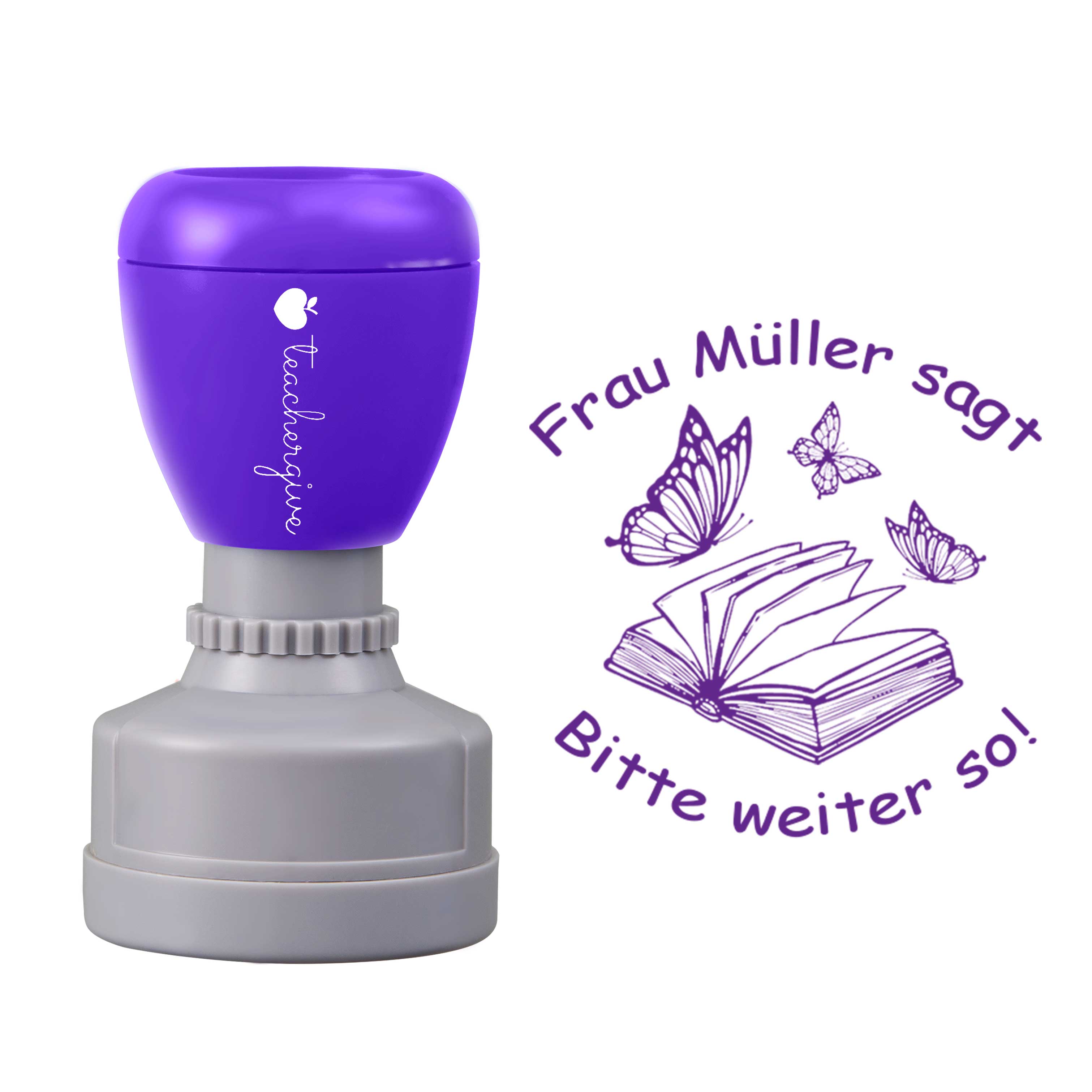 Personalisiert Name Sagt Bitte Weiter So Lehrer Stempel
