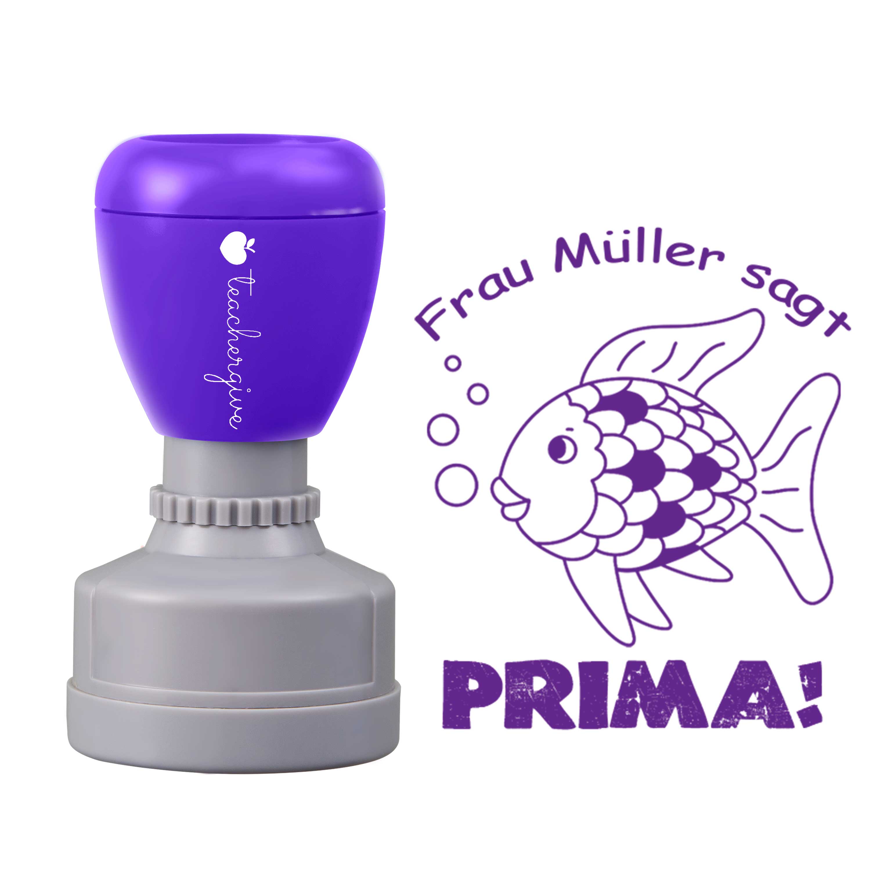 Personalisiert sagt prima Lehrer Stempel