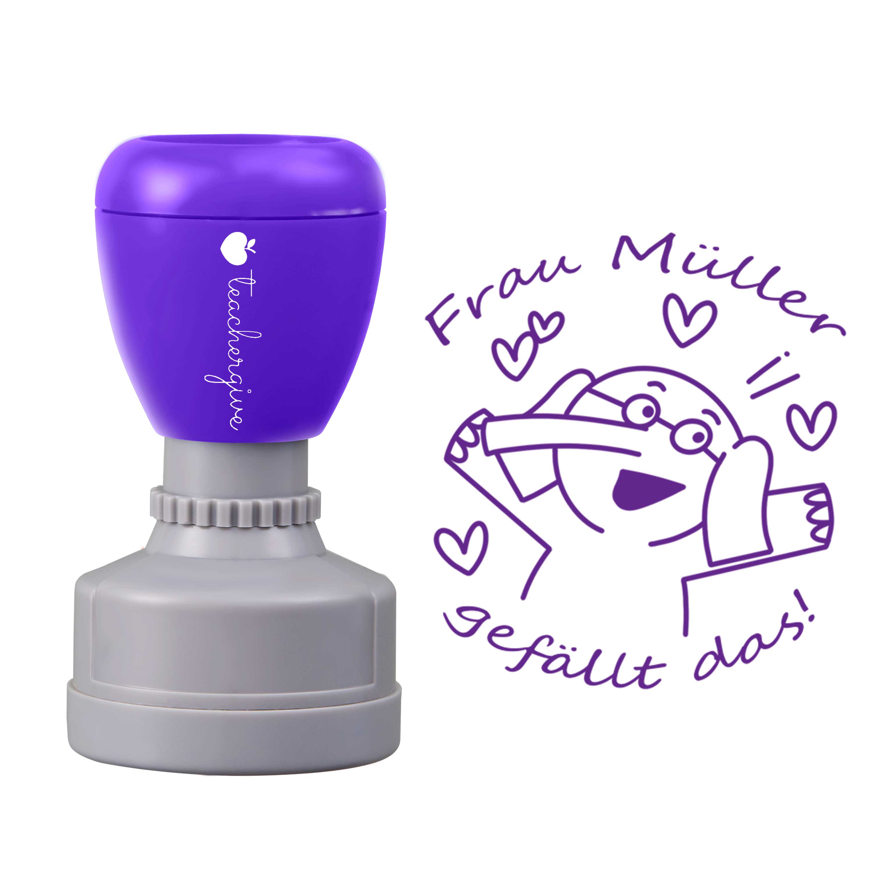 Personalisiert Name gefällt das Lehrer Stempel