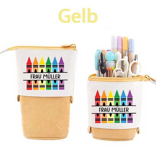 Personalisiert Name Bunte Bleistifte Federmäppchen Mäppchen