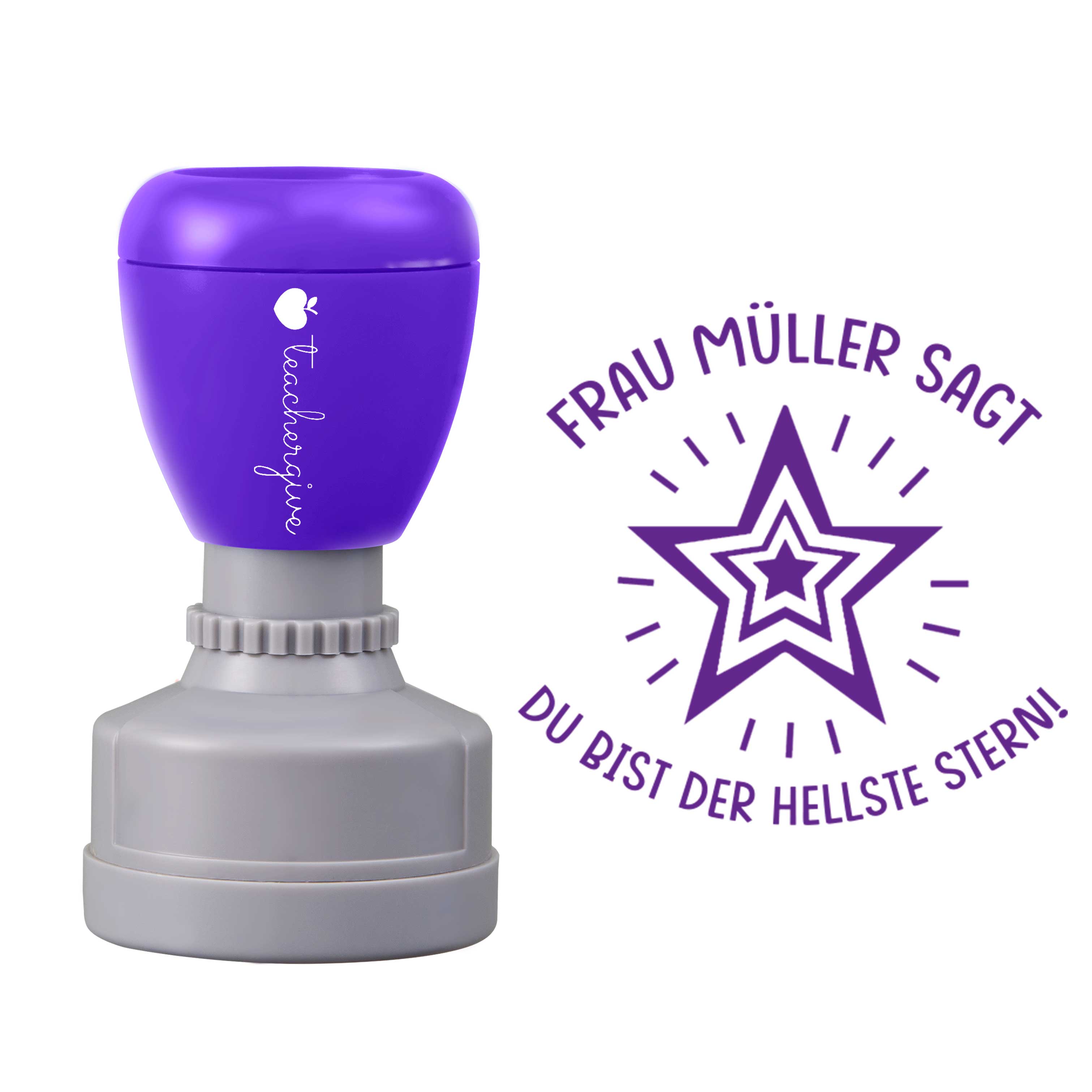 Personalisiert Name sagt du bist der hellste Stern Lehrer Stempel