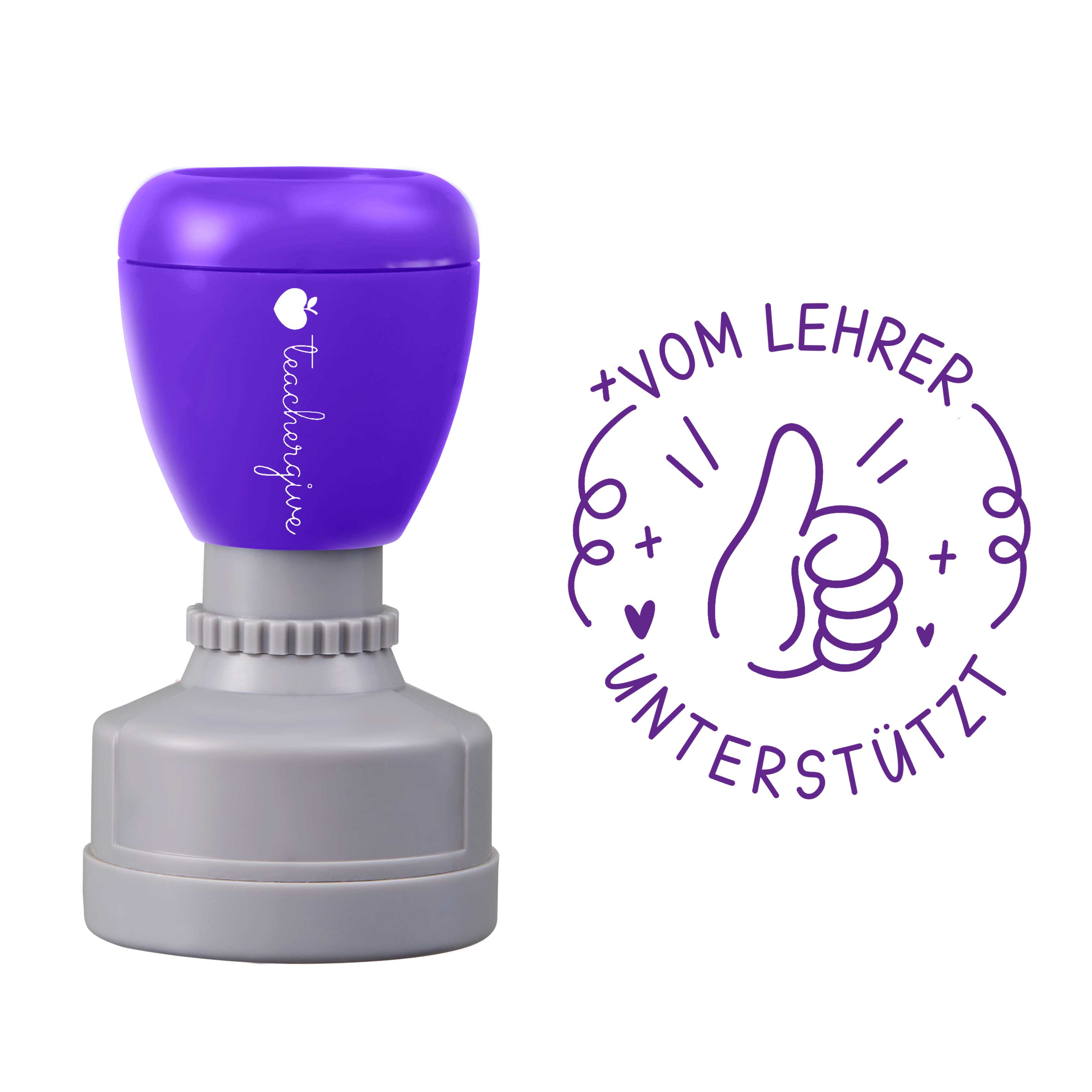 Vom Lehrer Unterstützt Stempel
