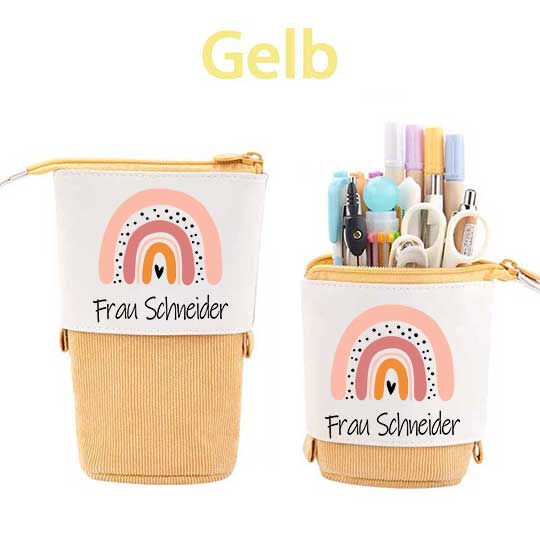 Personalisiert Name Regenbogen Federmäppchen Mäppchen