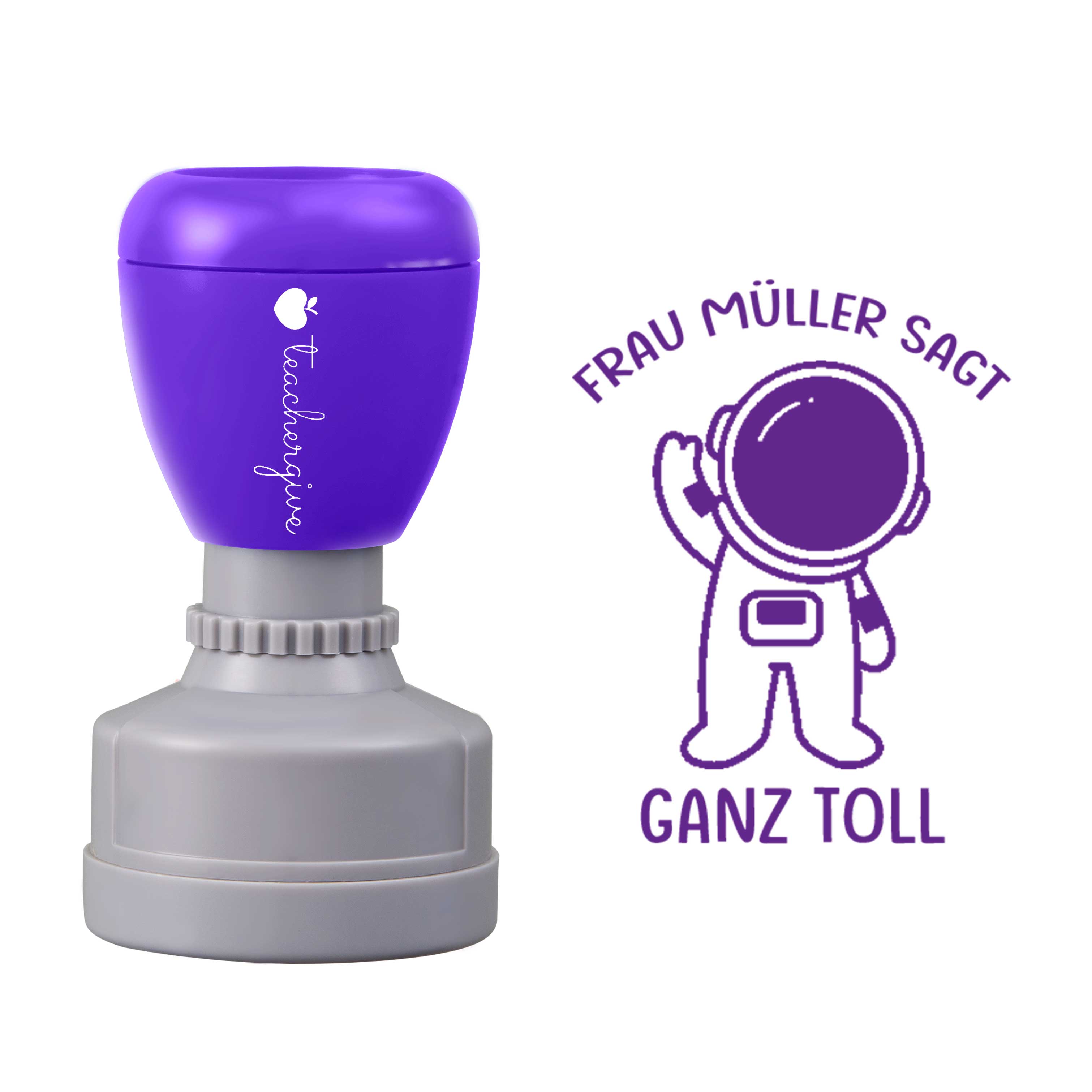 Personalisiert Name sagt ganz toll Lehrer Stempel