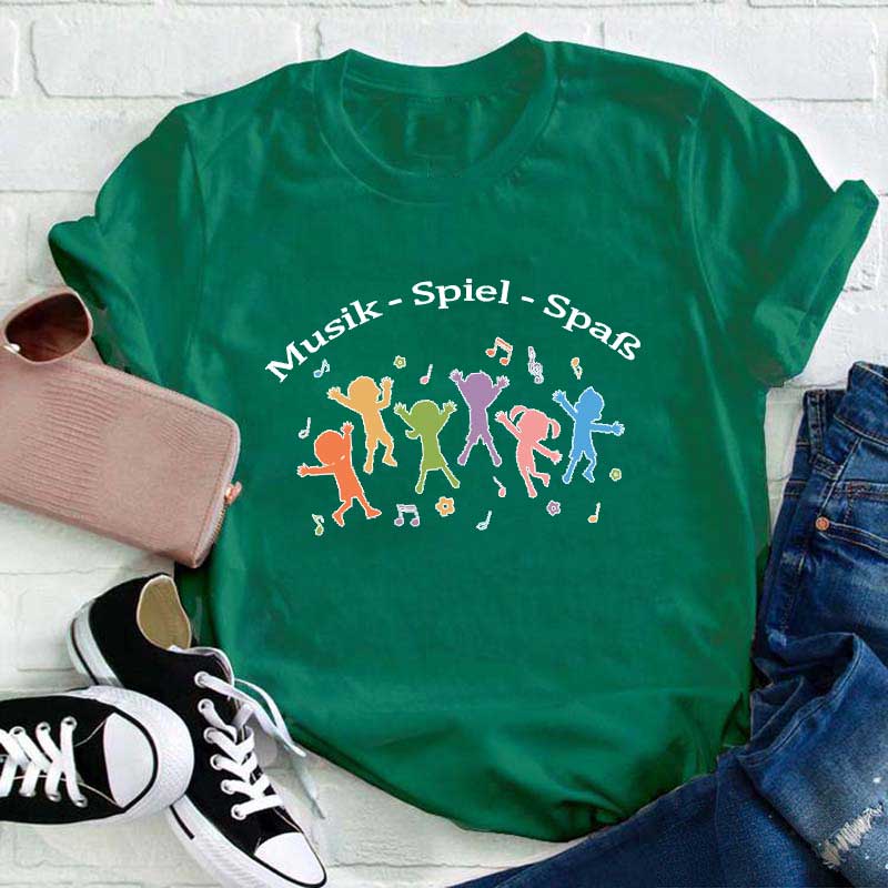 Musik Spiel Spaß Lehrer T-Shirt