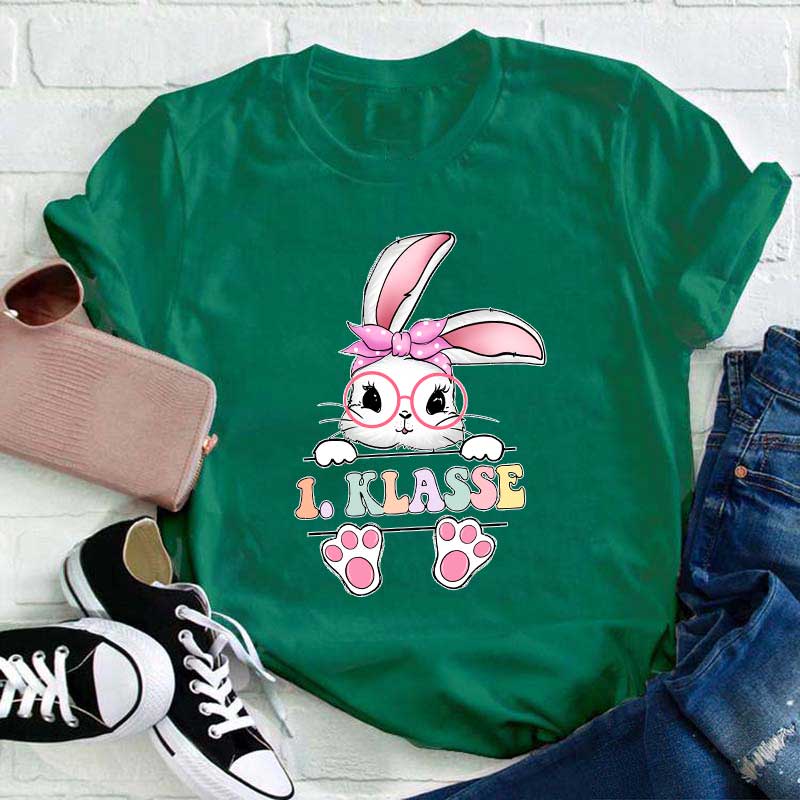Personalisiert Ostern Hase Lehrer T-Shirt