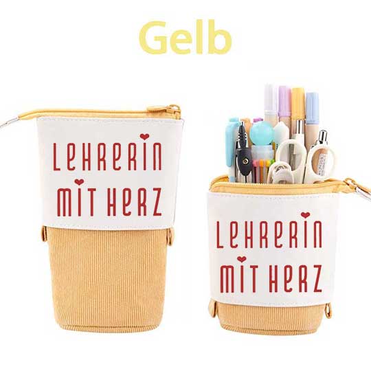 Lehrerin mit Herz Federmäppchen Mäppchen