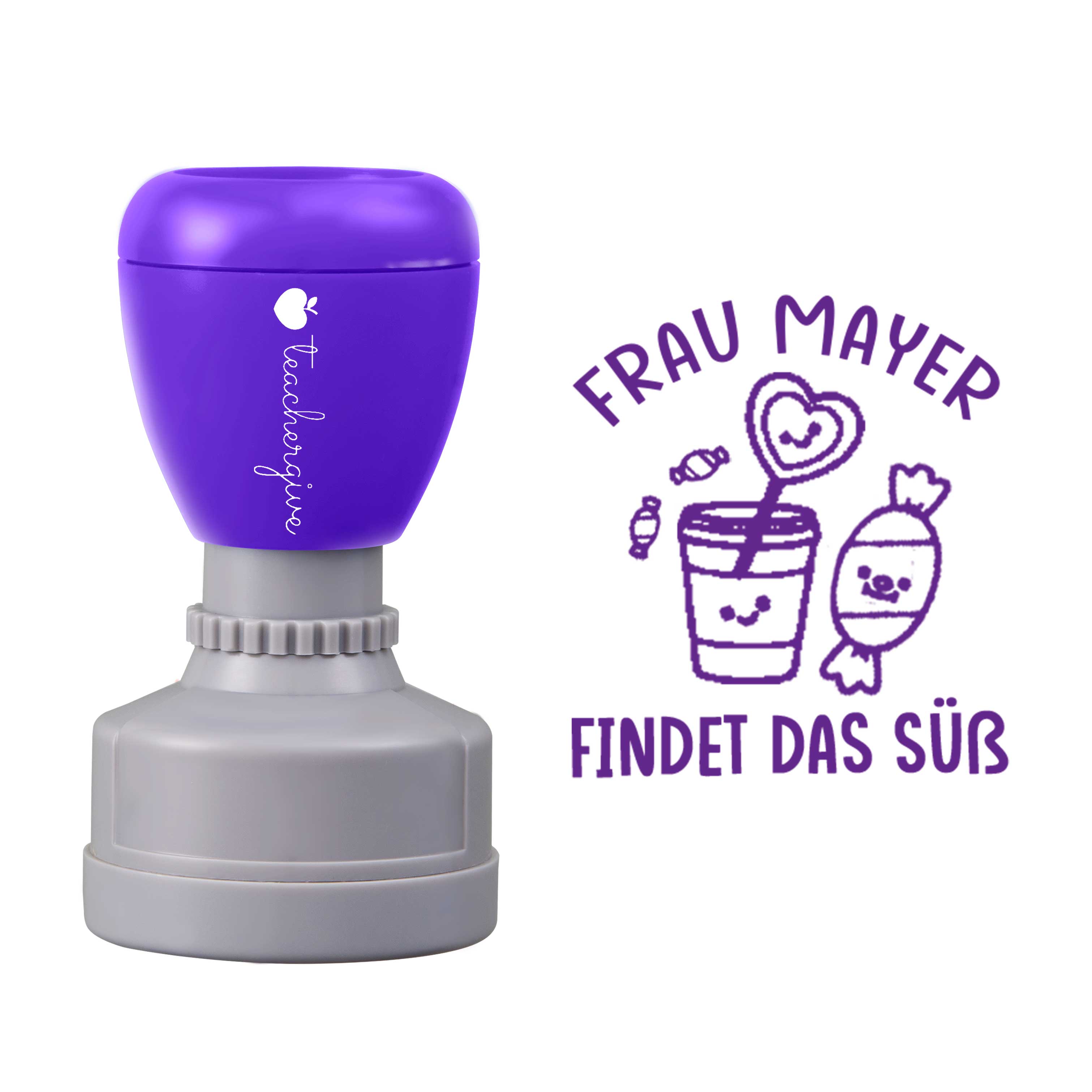 Personalisiert findet das süß Lehrer Stempel