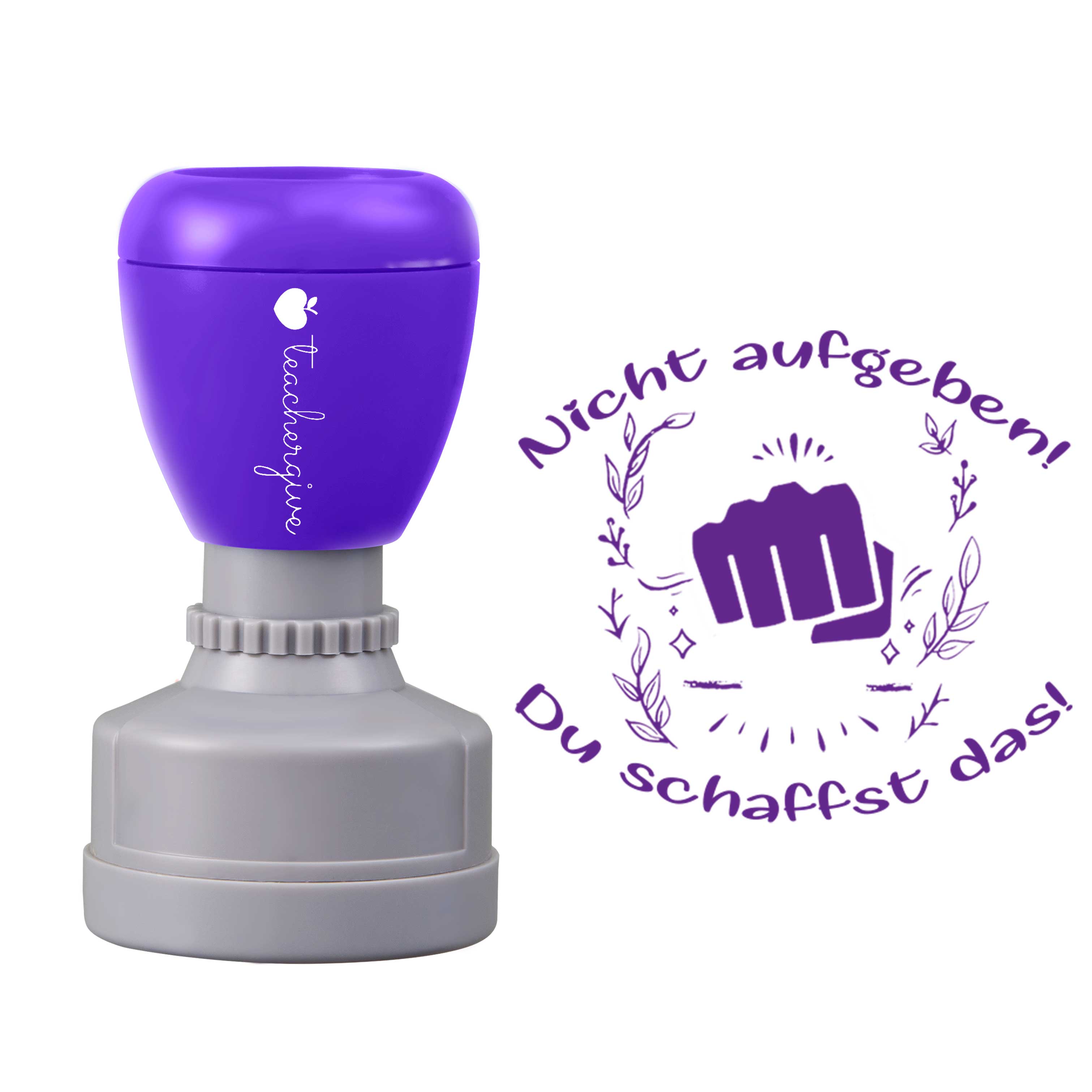 Nicht Aufgeben Du schaffst das Lehrer Stempel