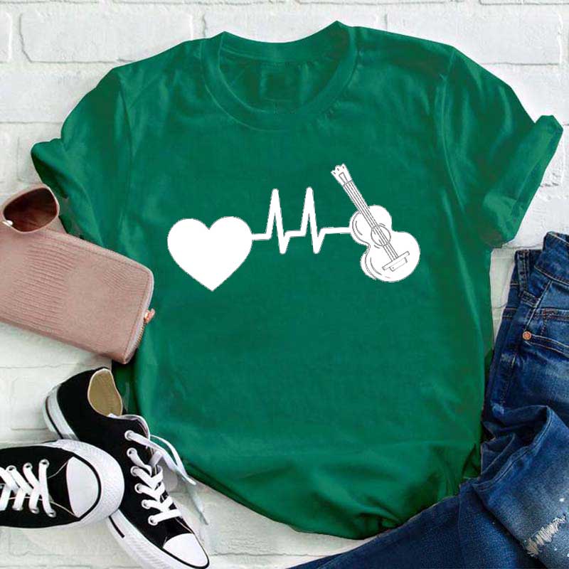 Herz Musik Lehrer T-Shirt