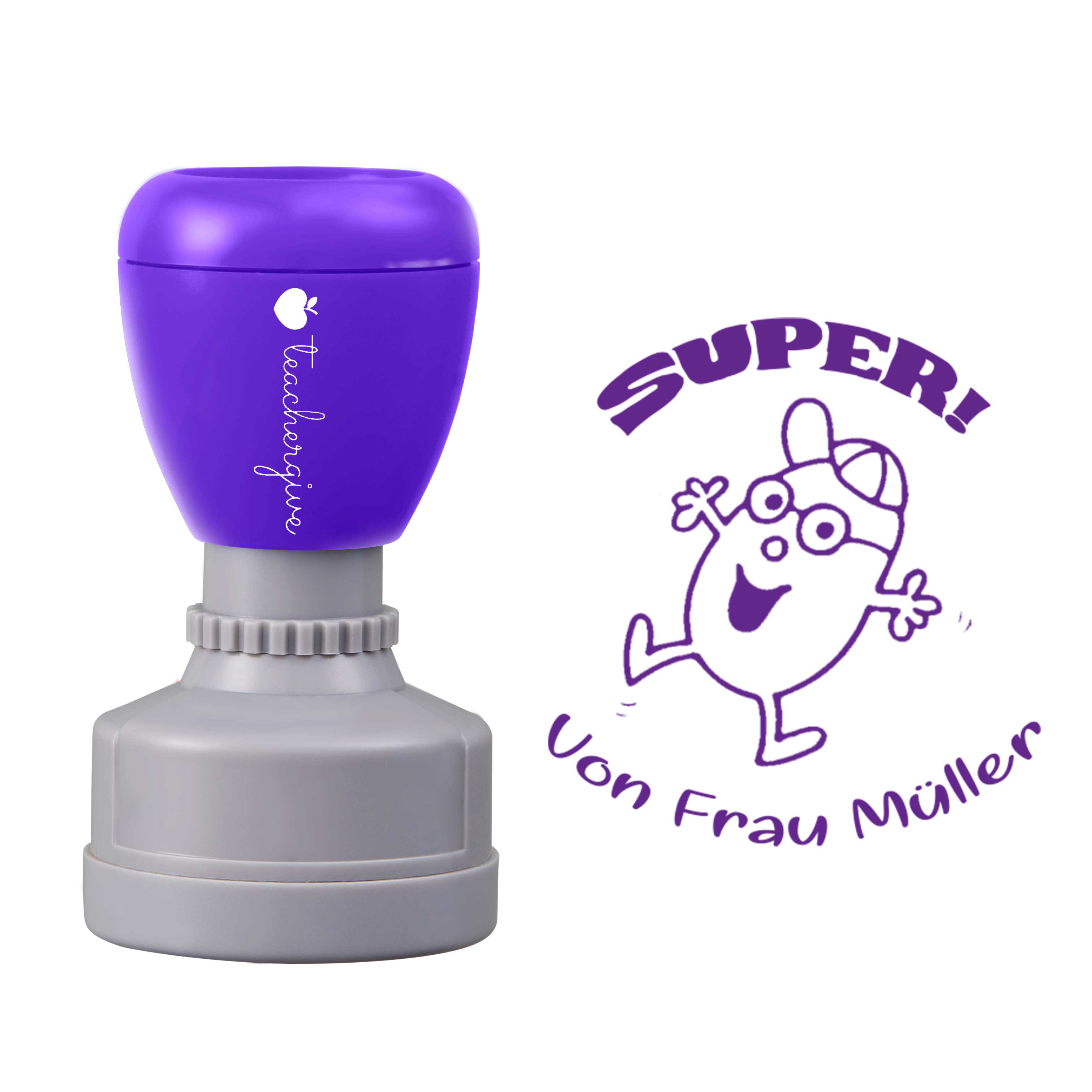 Personalisiert Name Super von Lehrer Stempel