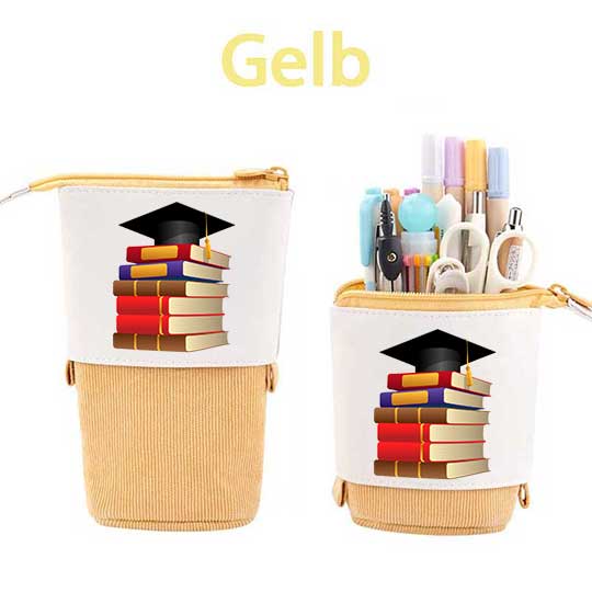 Buch und Abschluss Federmäppchen Mäppchen