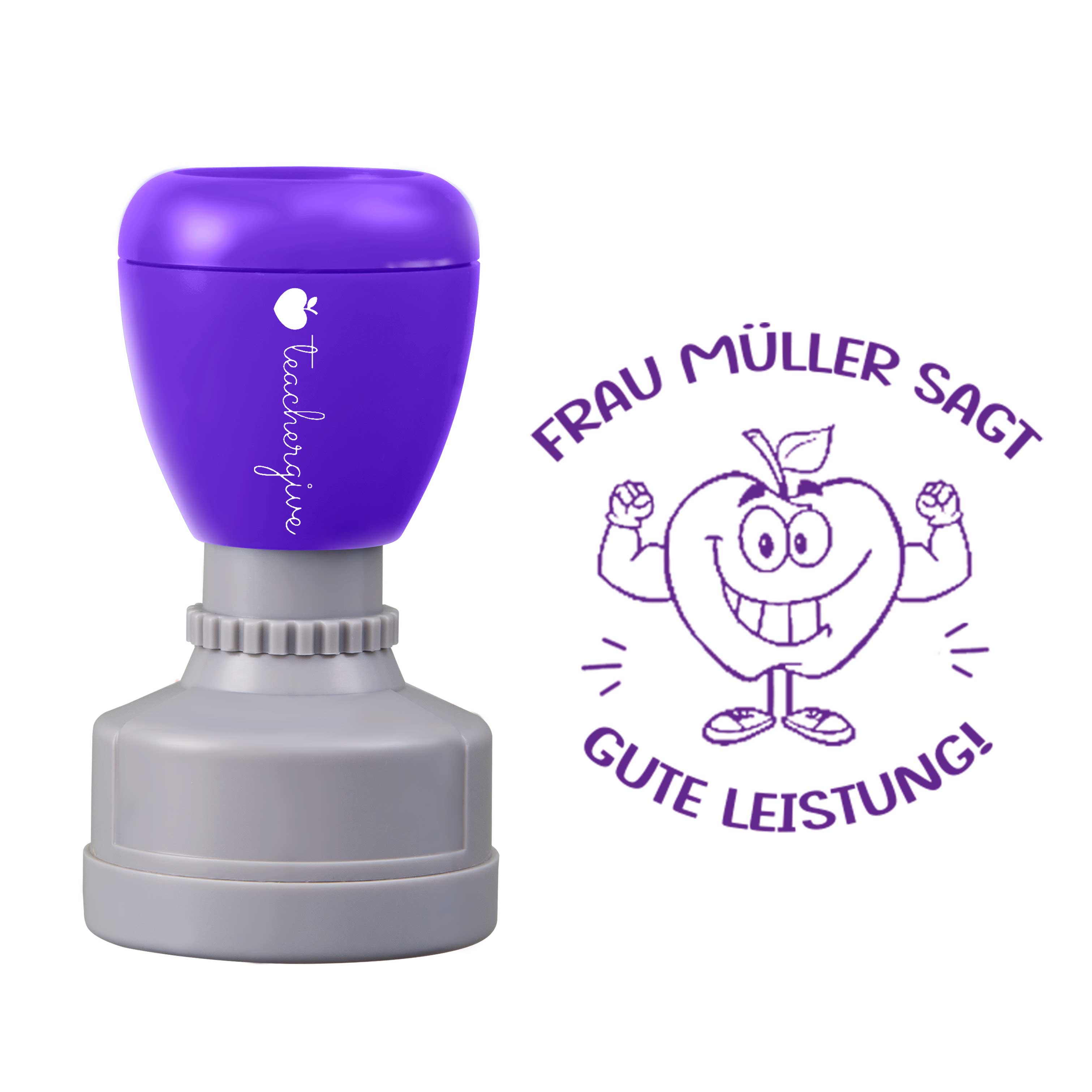 Personalisiert Name Sagt Gute Leistung Lehrer Stempel