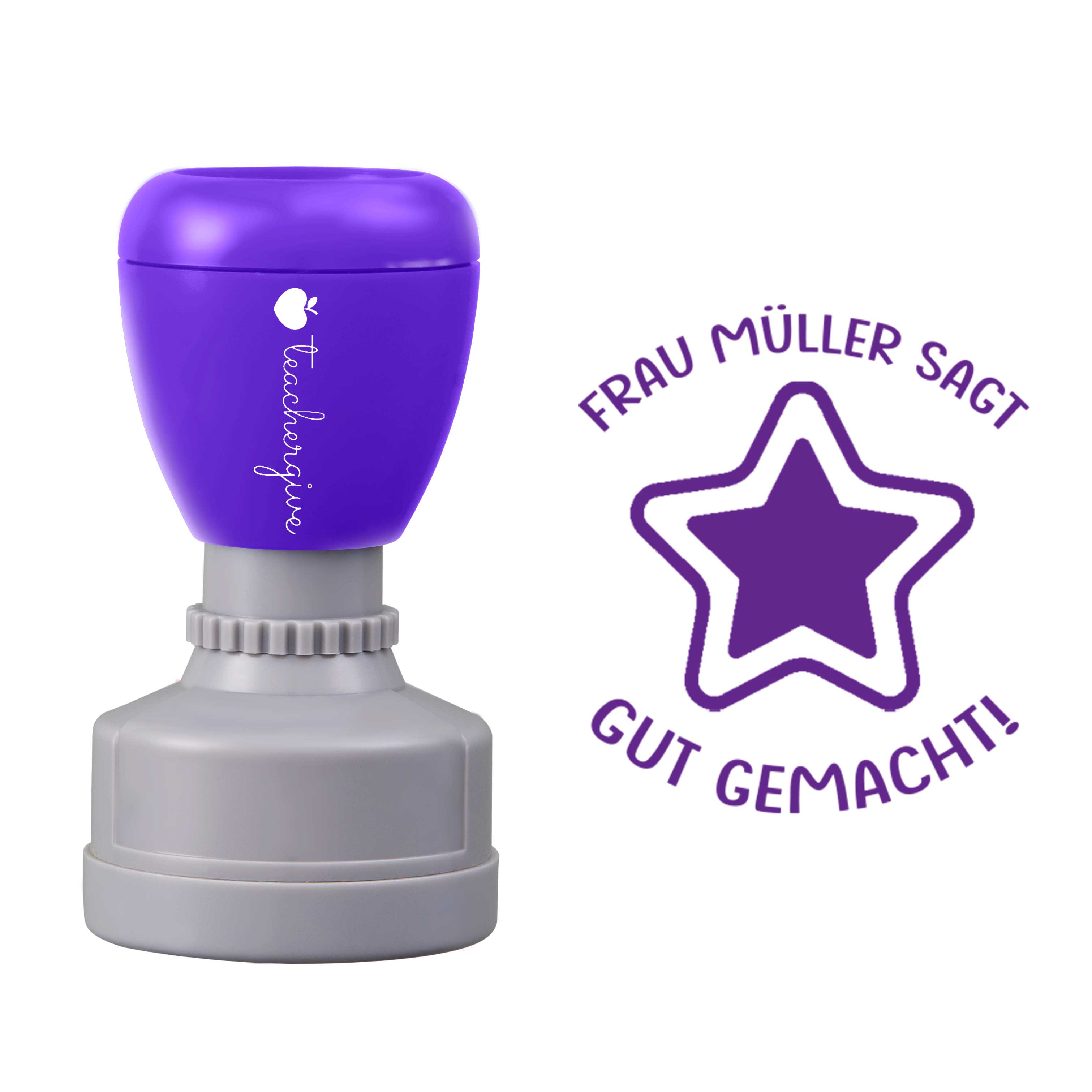 Personalisiert Name sagt gut gemacht Lehrer Stempel