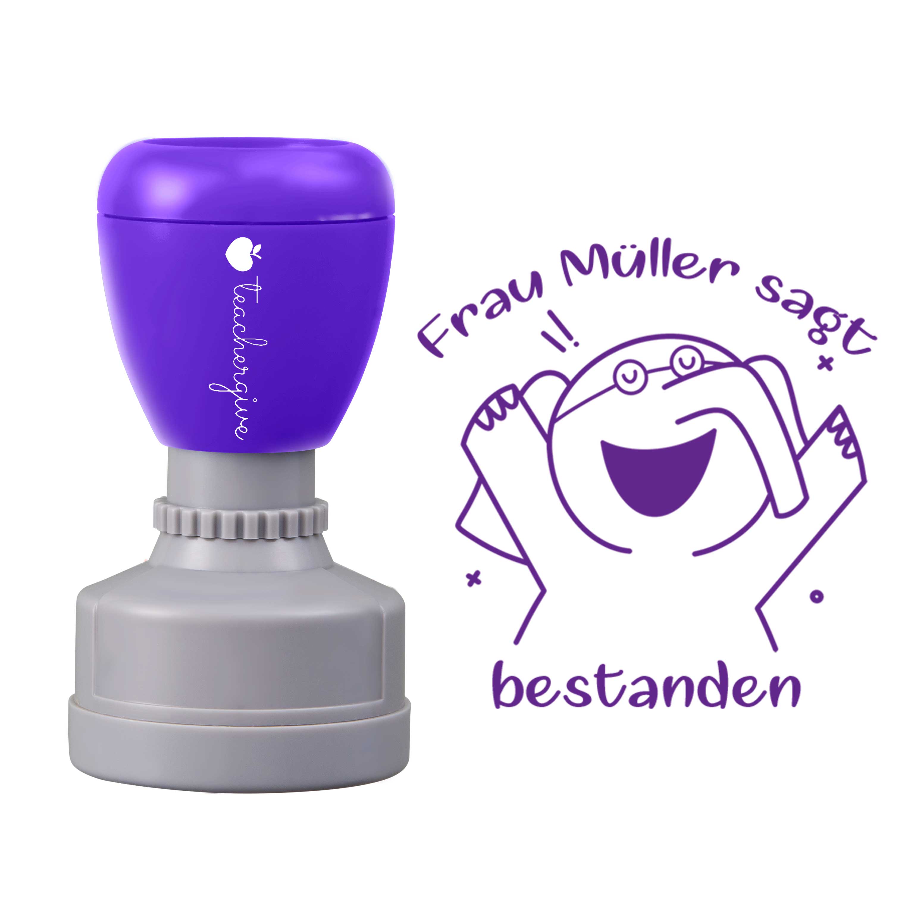 Personalisiert Name Sagt Bestanden Lehrer Stempel