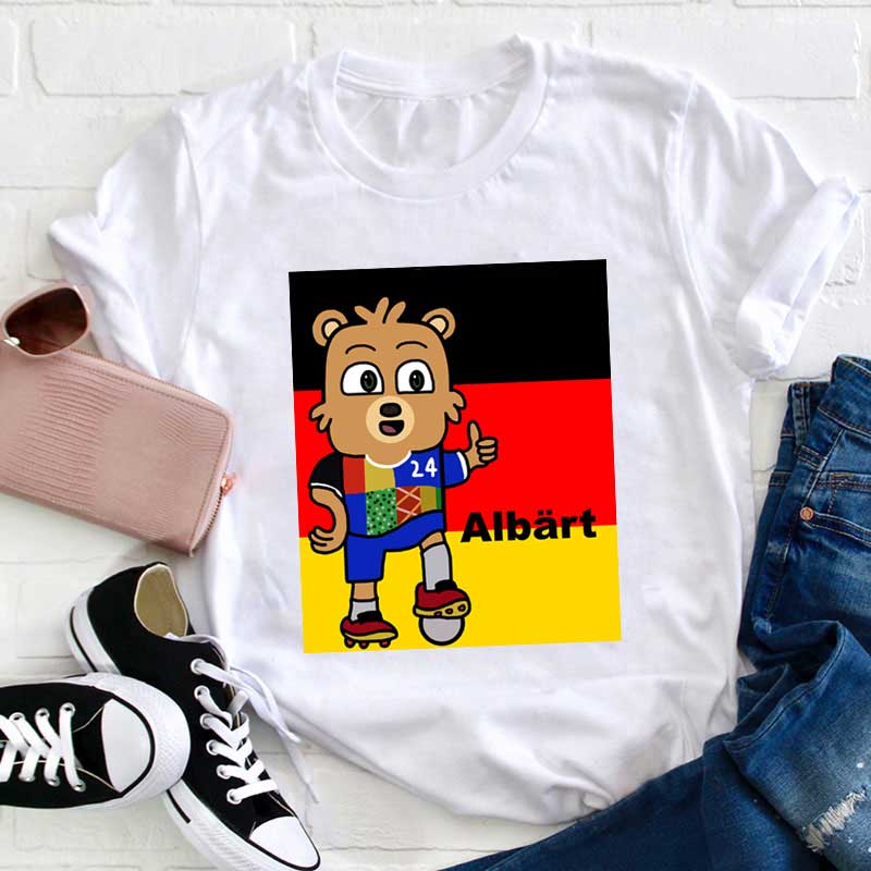 Albärt Maskottchen der Fußball-Europameisterschaft 2024 Lehrer T-Shirt