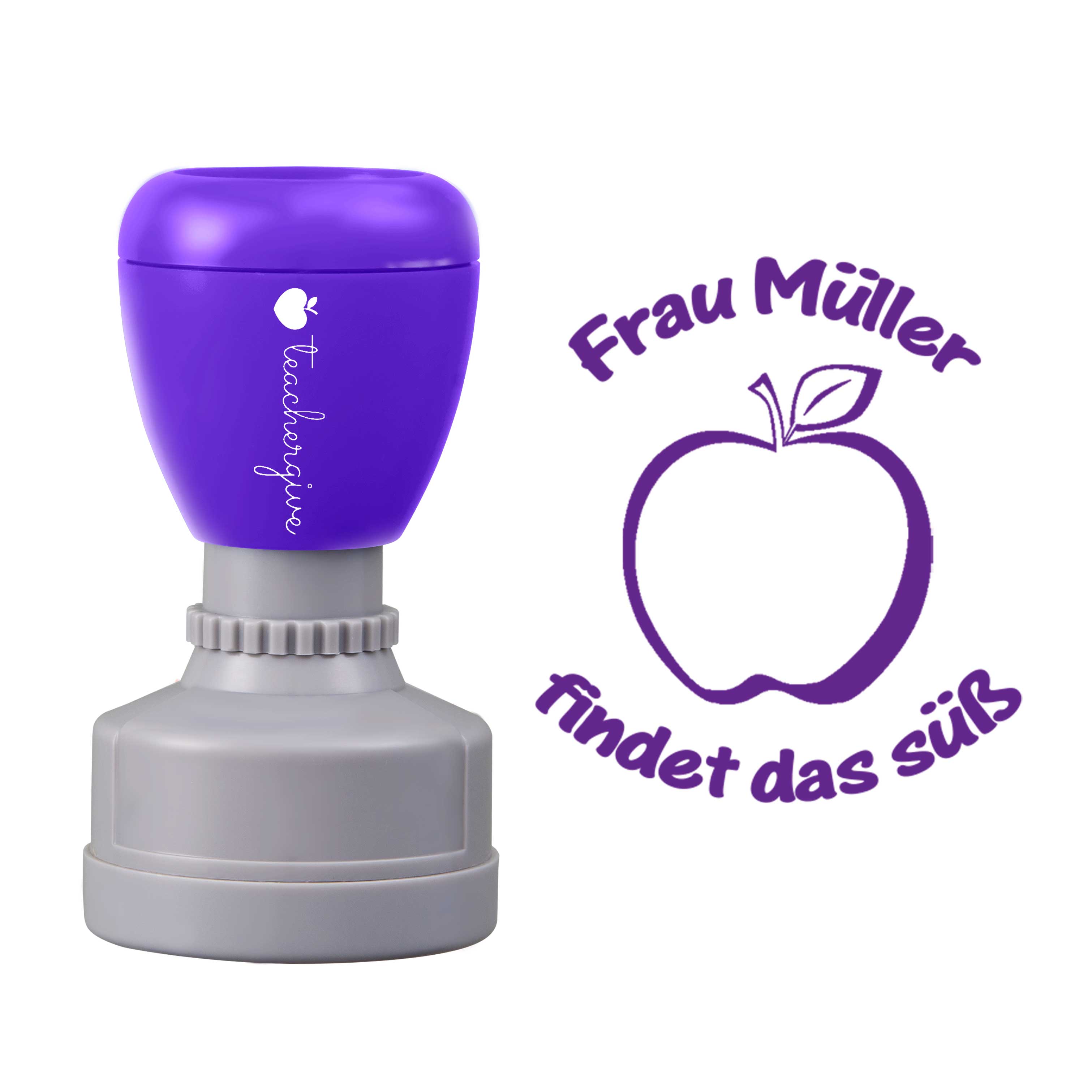 Personalisiert findet das süß Lehrer Stempel