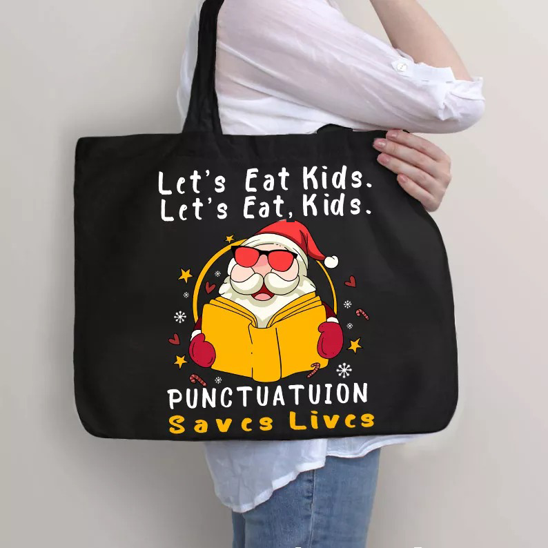 Let's Eat Kids Zip Tote Bag