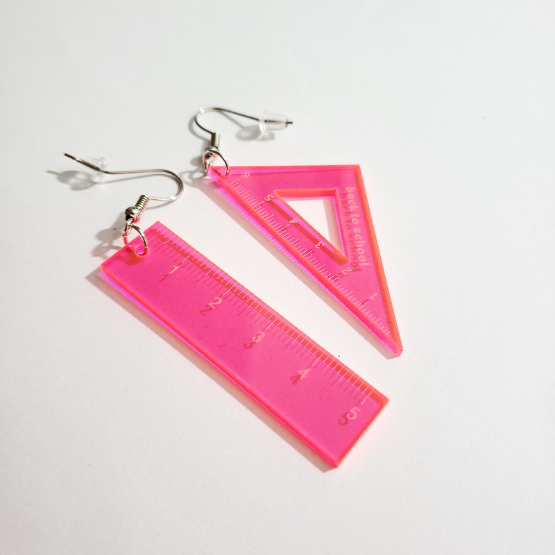 A Ruler Suit  Acrylic Earrings