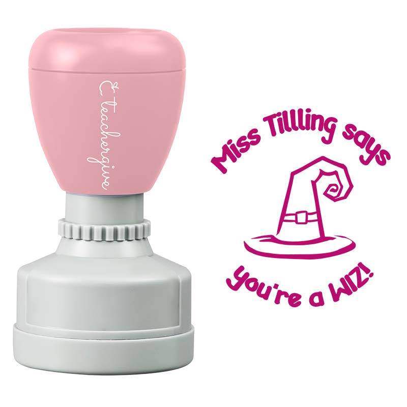 Personalized You'are Wiz Teacher Stamp