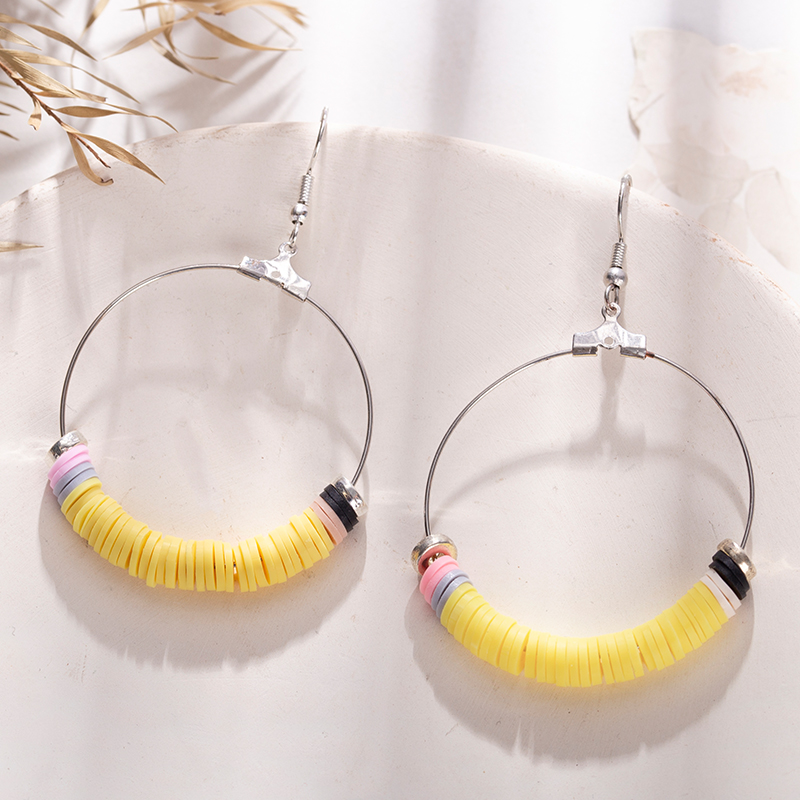 Yellow Pencil  Clay Earrings