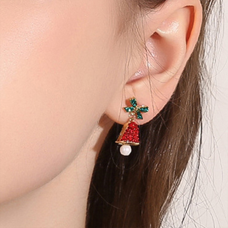 Christmas Bow Tumbleweed Earrings With Diamonds Teacher Metal Earrings