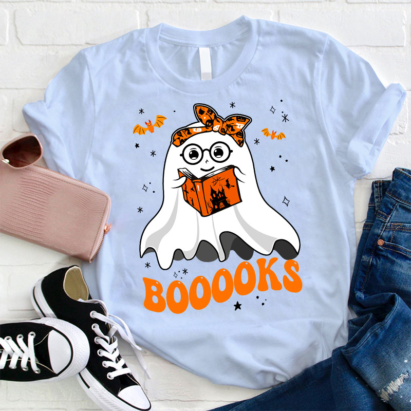 Halloween Ghost Loves BOOOOKS T-Shirt