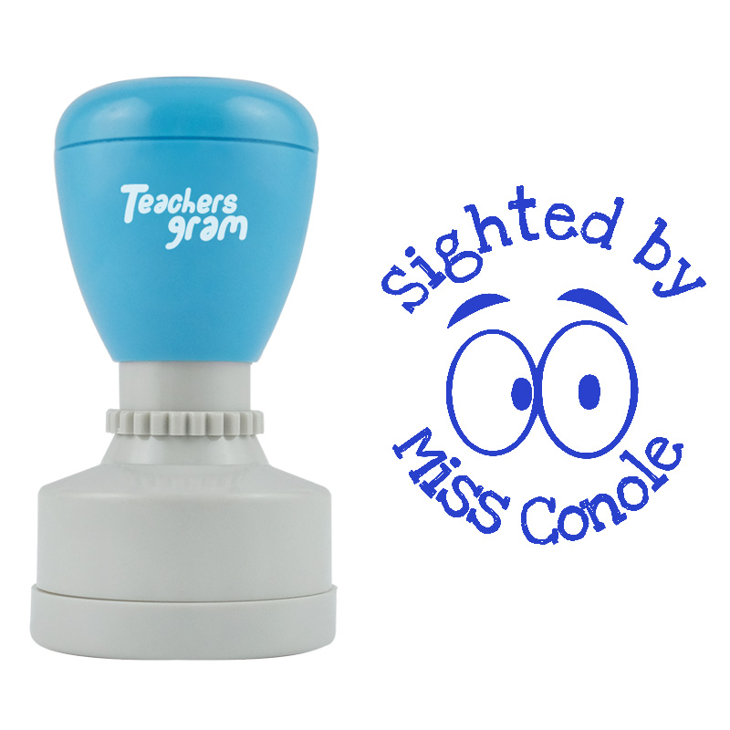 Personalized Sighted By Teacher Stamp