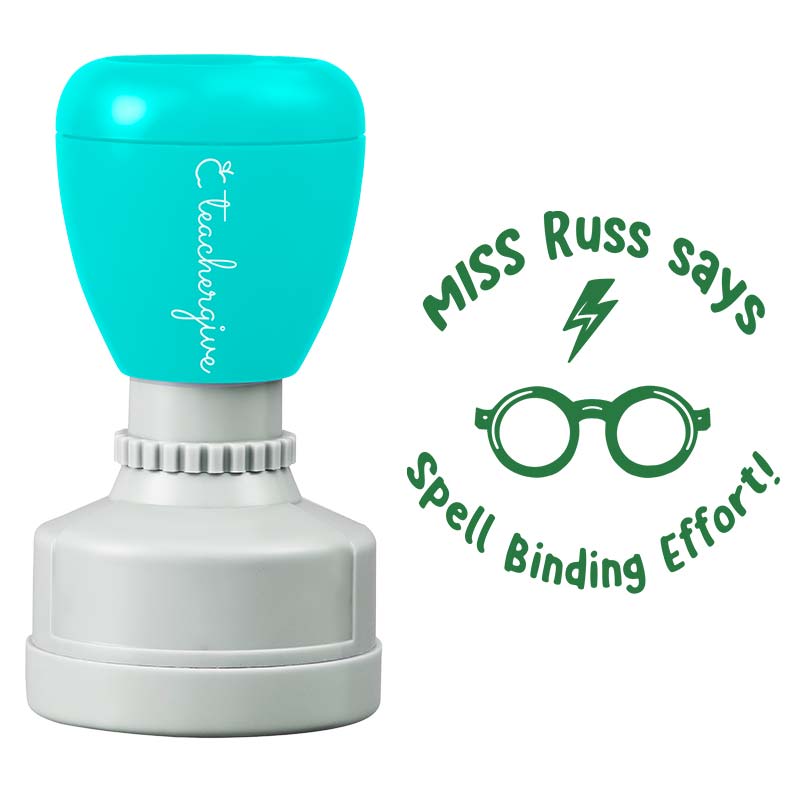Personalized Spell Binding Effort Teacher Stamp