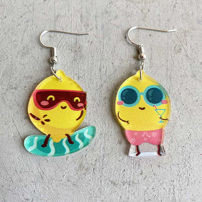 Cute Lemon Acrylic  Earrings