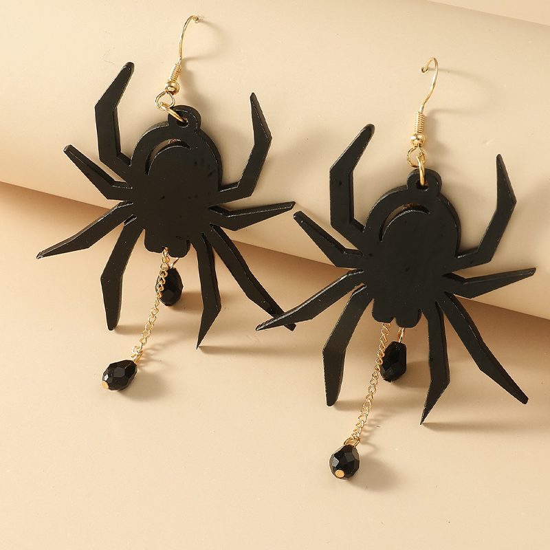 Big Spider Diamond Acrylic Earrings