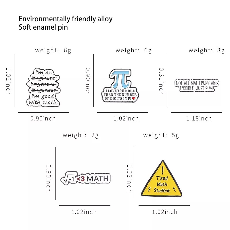 Mathe Liebhaber Pin-Set