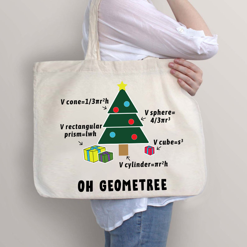 Oh Geome Baum Lehrer Tragetasche mit Reißverschluss