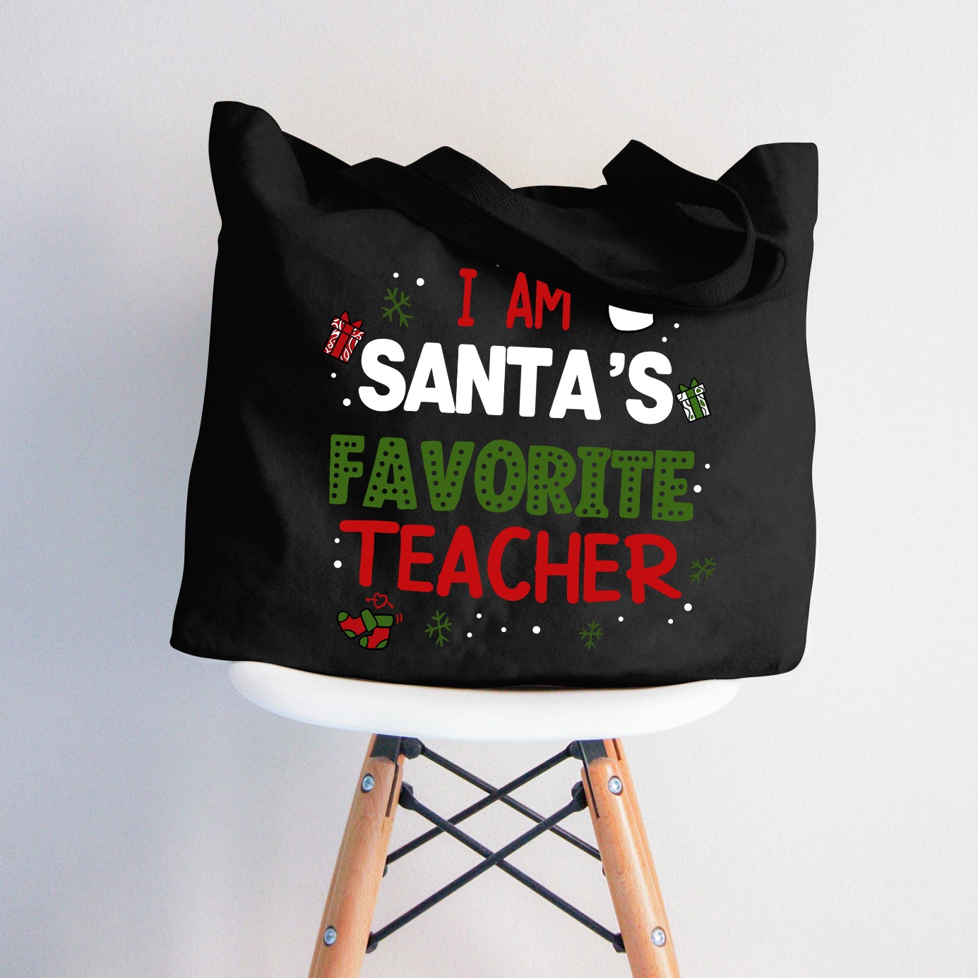 Ich bin der Liebling des Weihnachtsmanns Lehrer Tragetasche mit Reißverschluss