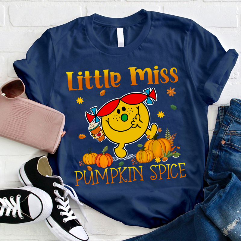 Little Miss With Her Pumpkin Spice Latte T-Shirt