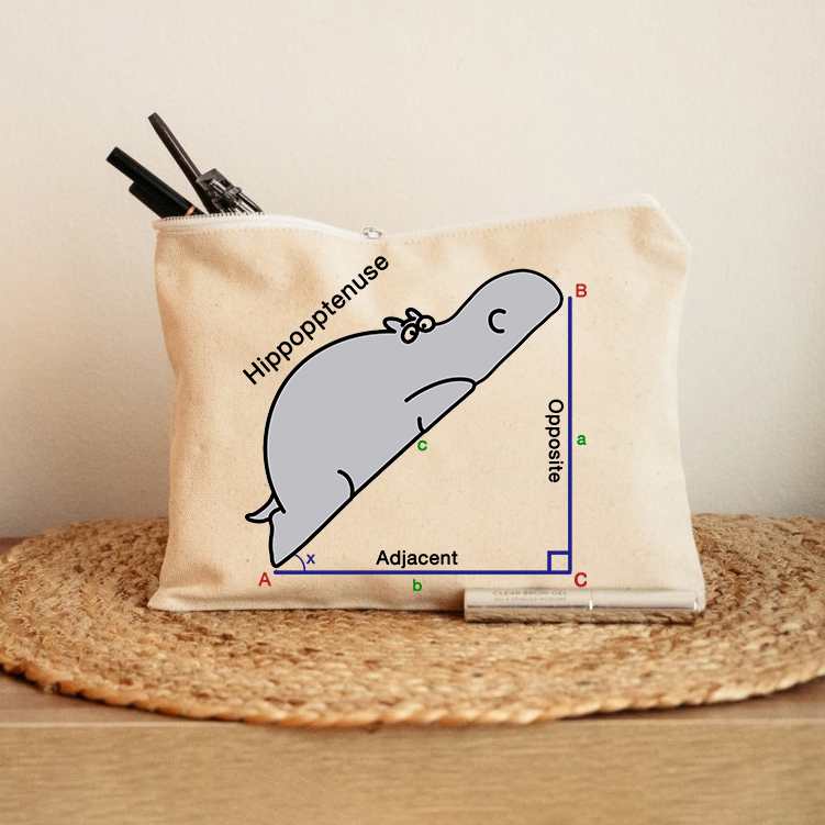 Hippopotenuse Lehrer Schminktasche