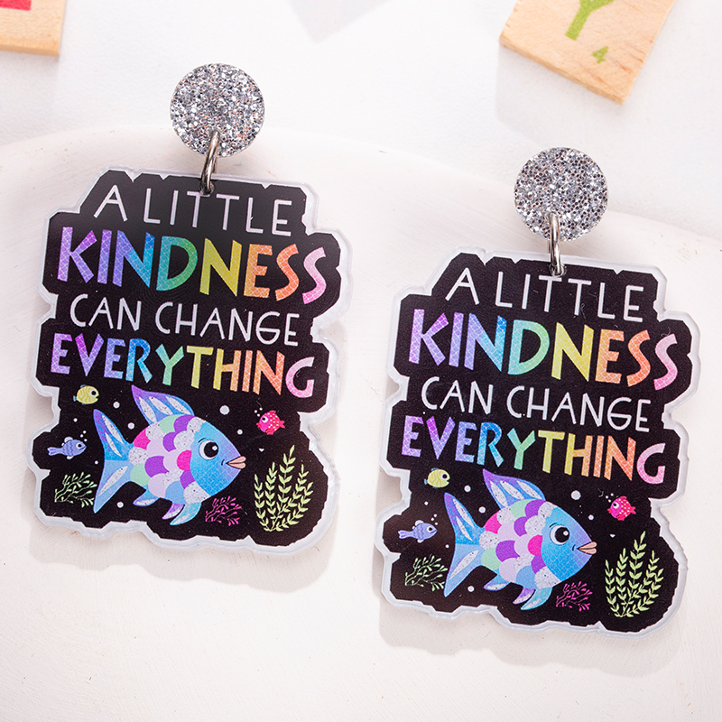 Colorful Fish Acrylic Earrings