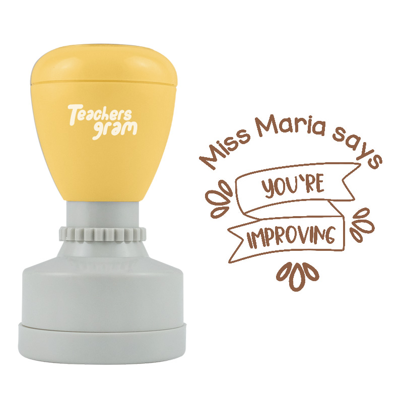 Personalized You're Improving Teacher Stamp