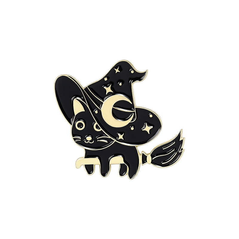 Magic Cat With Her Magic Hat Pin Set