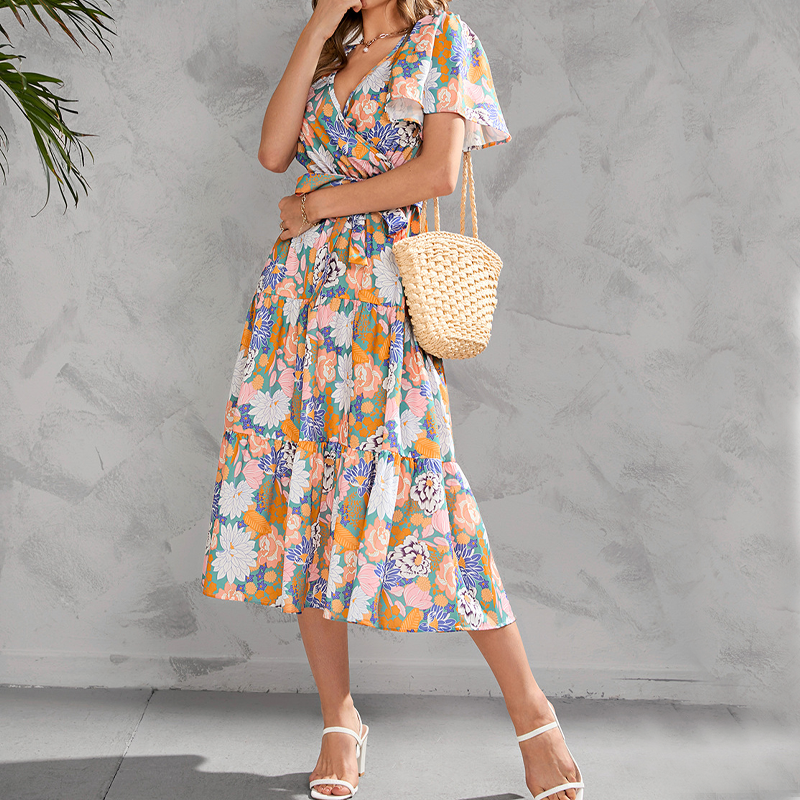 Sea Of Flowers Multicolor Dress