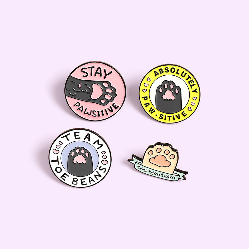 Cartoon süße Katzenklaue Pin-Set