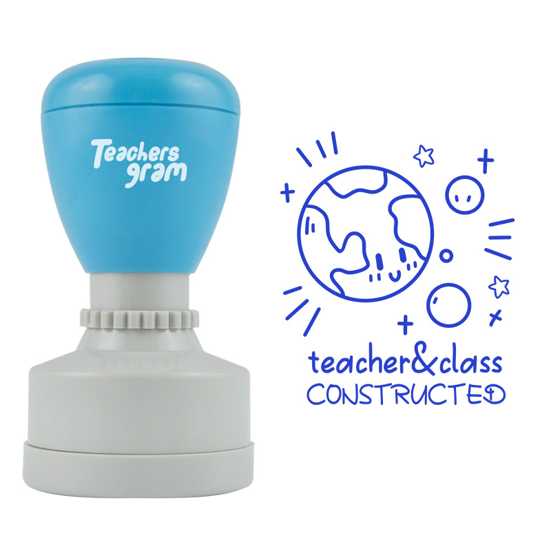 Lehrer und Klasse aufgebaut Lehrer Stempel