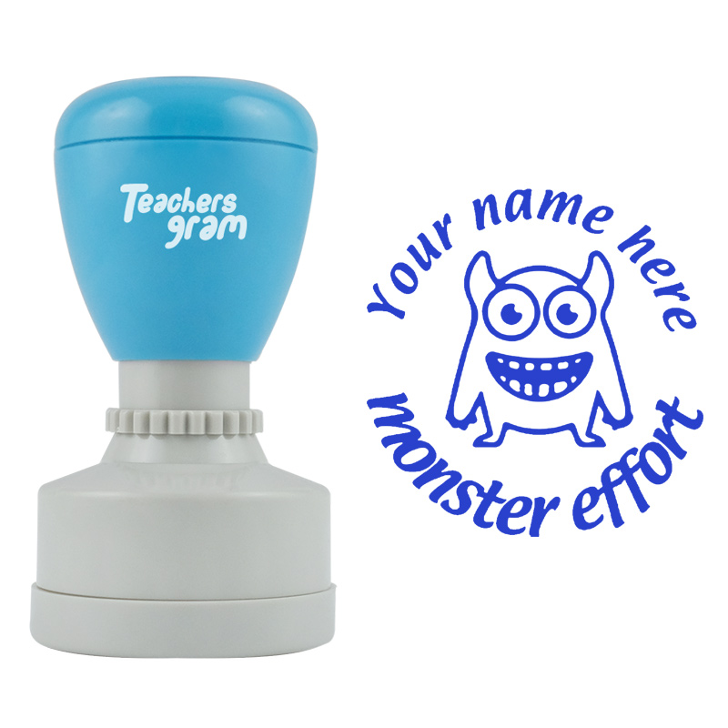 Personalisiert Monster Bemühung Lehrer Stempel