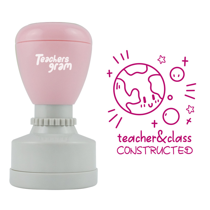 Lehrer und Klasse aufgebaut Lehrer Stempel