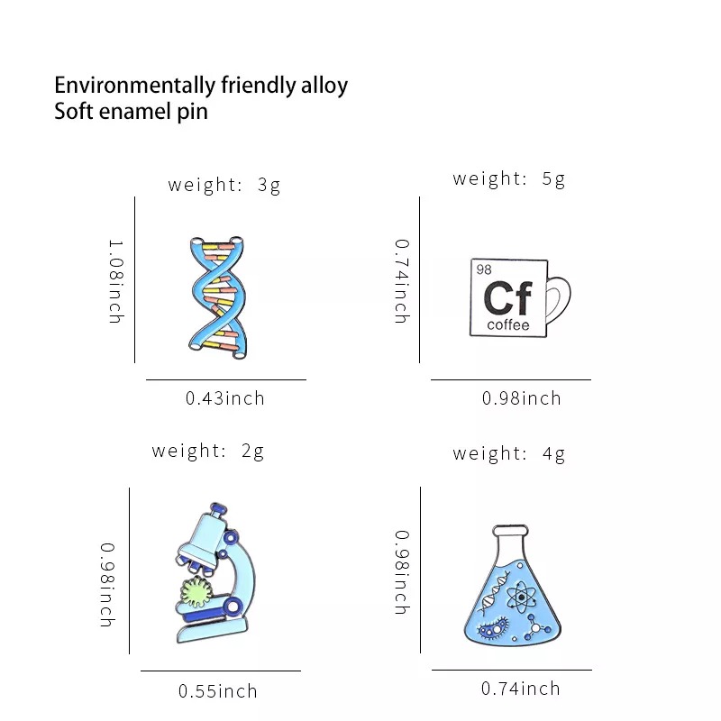 Wissenschaftliche Experimente Pin-Set